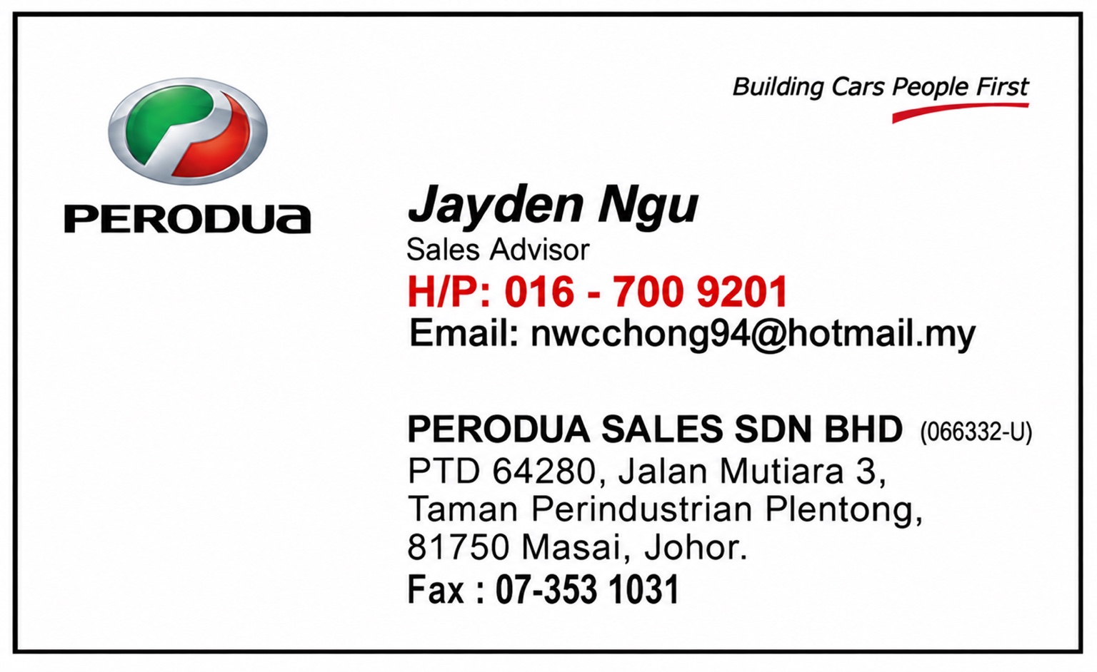 Jayden Ngu business card